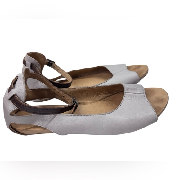 Bueno soft leather flats with open toe and ankle strap 41 - Picture 5 of 7